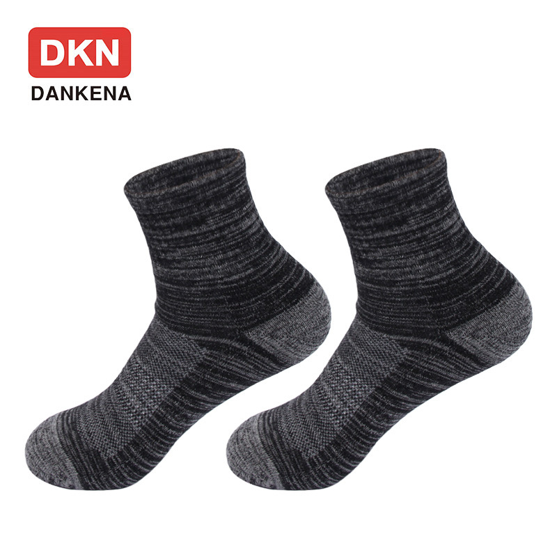 DANKENA New Winter Men Crew Socks Combed Cotton Thick Warm Outdoor Socks Terry Towel Socks Wholesale